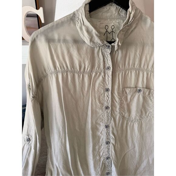 Johnny Was Pete & Greta Green Button Down Shirt Size Small - Picture 4 of 10